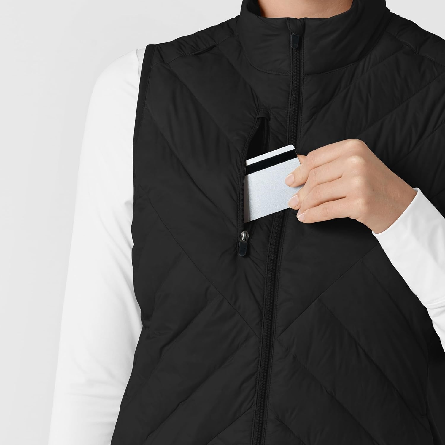 image:imageWINK Layers Womens Quilted Scrub VestBlack