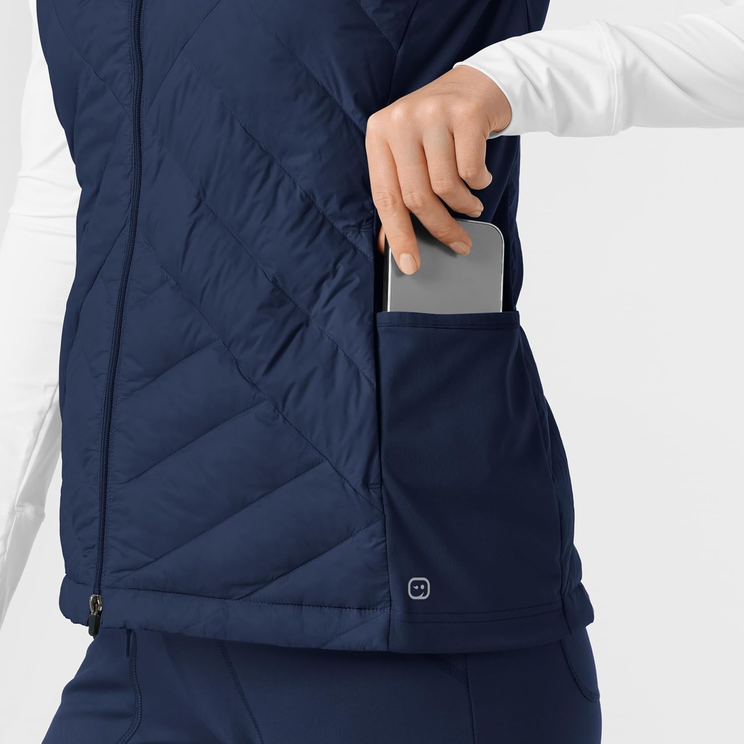 image:imageWINK Layers Womens Quilted Scrub VestNavy