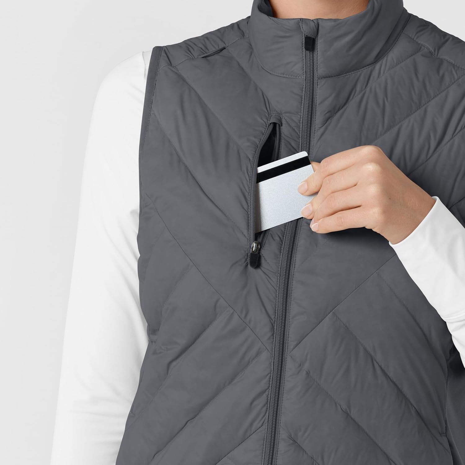image:imageWINK Layers Womens Quilted Scrub VestPewter