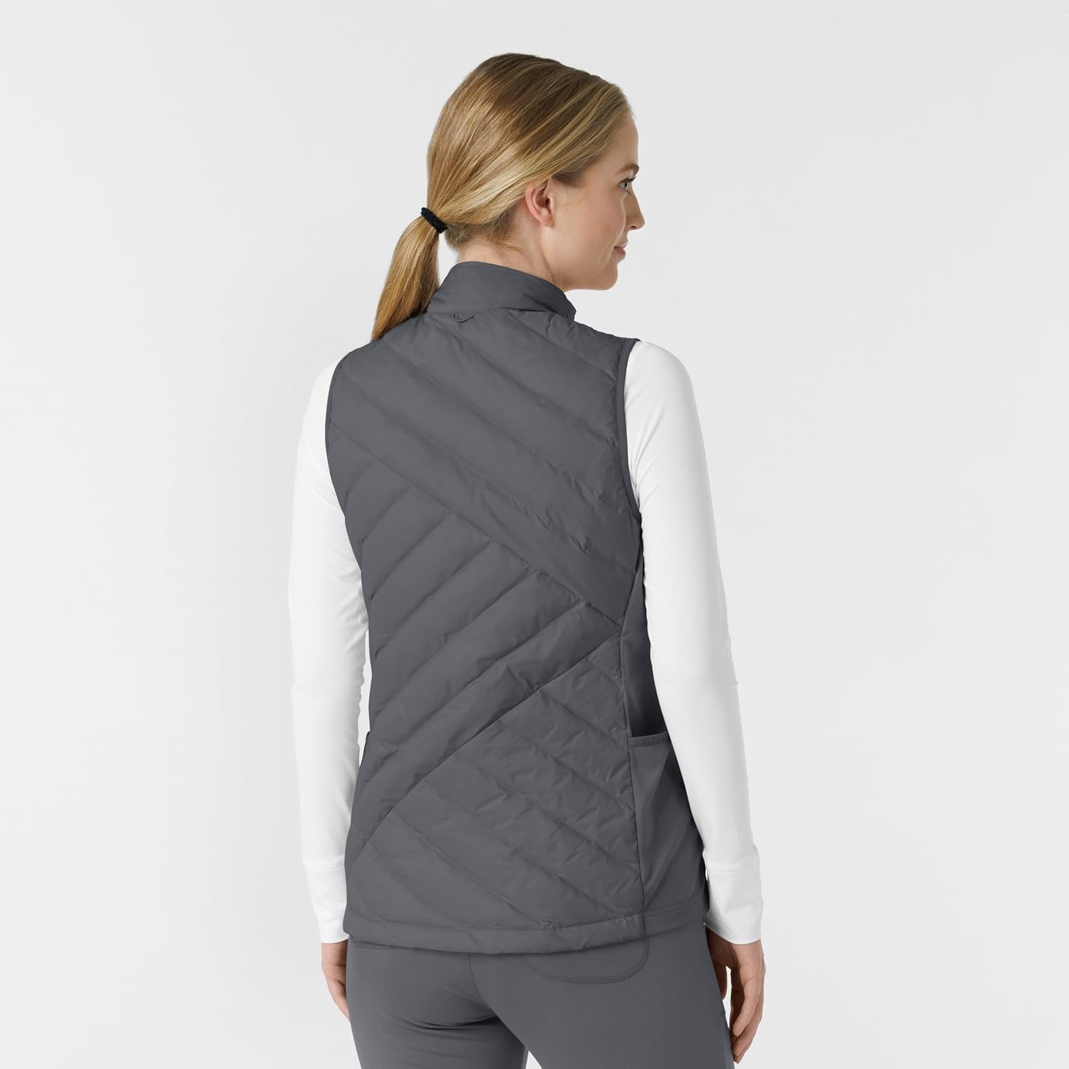 image:imageWINK Layers Womens Quilted Scrub VestPewter