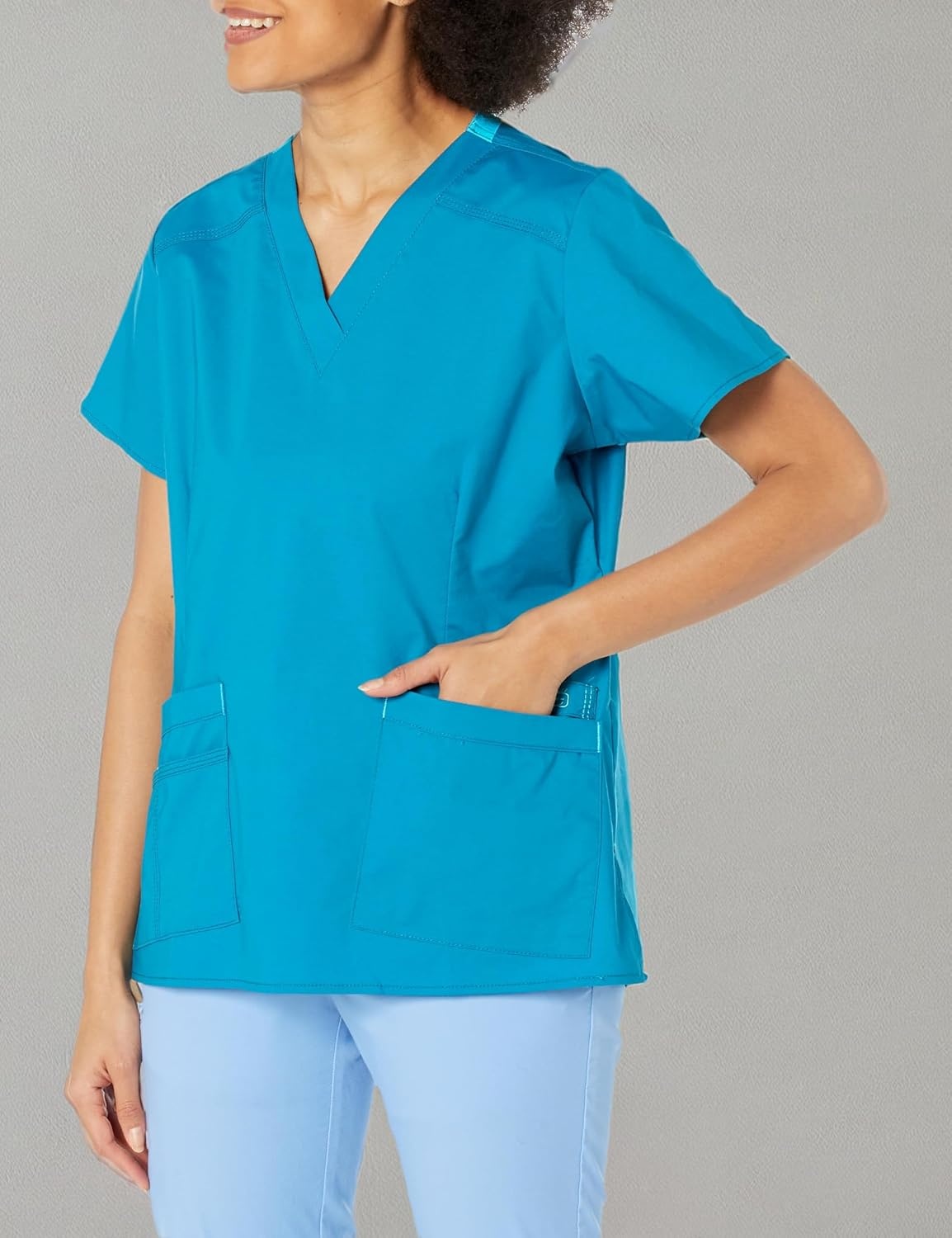 image:imageWINK Renew Womens VNeck Scrub TopOcean