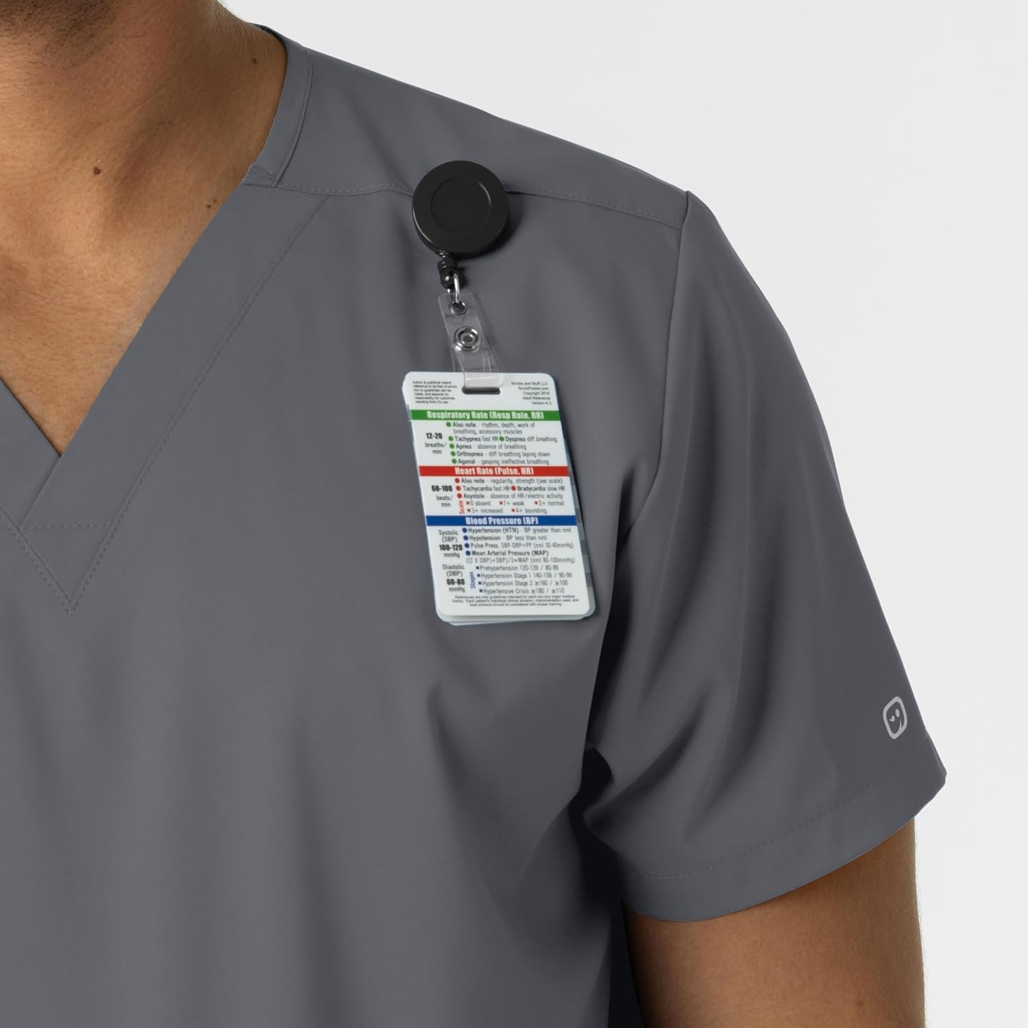 image:imageWink Boundless Unisex VNeck Scrub TopPewter