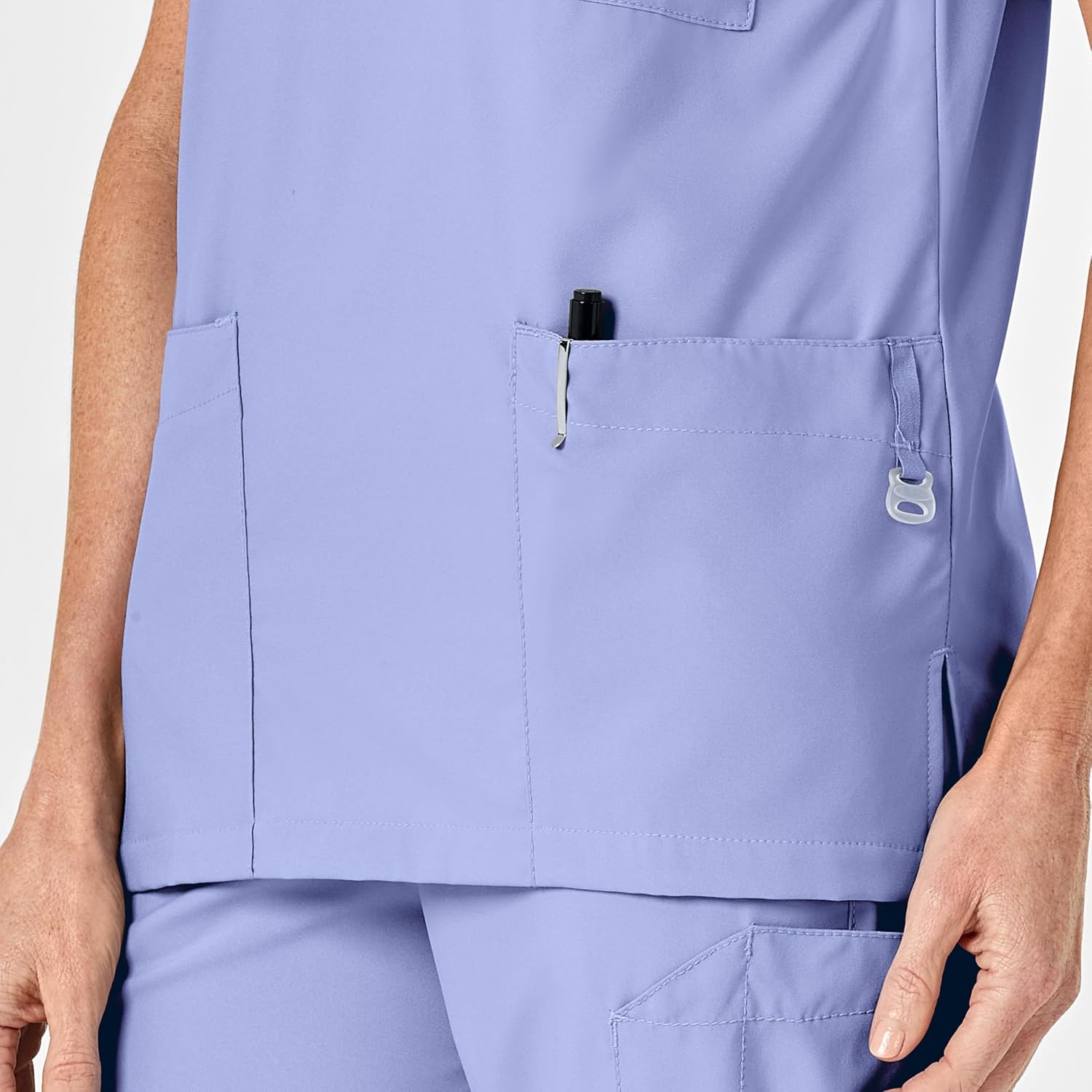 image:imageWink W123 Unisex 4 Pocket Utility Scrub TopCeil Blue