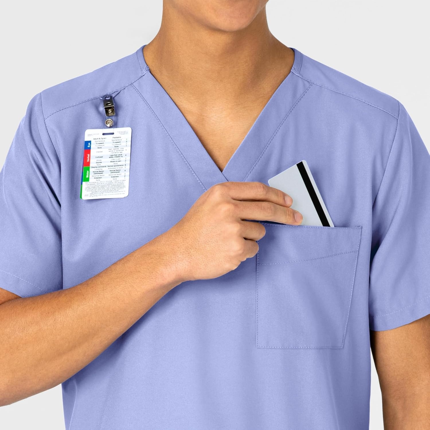 image:imageWink W123 Unisex 4 Pocket Utility Scrub TopCeil Blue