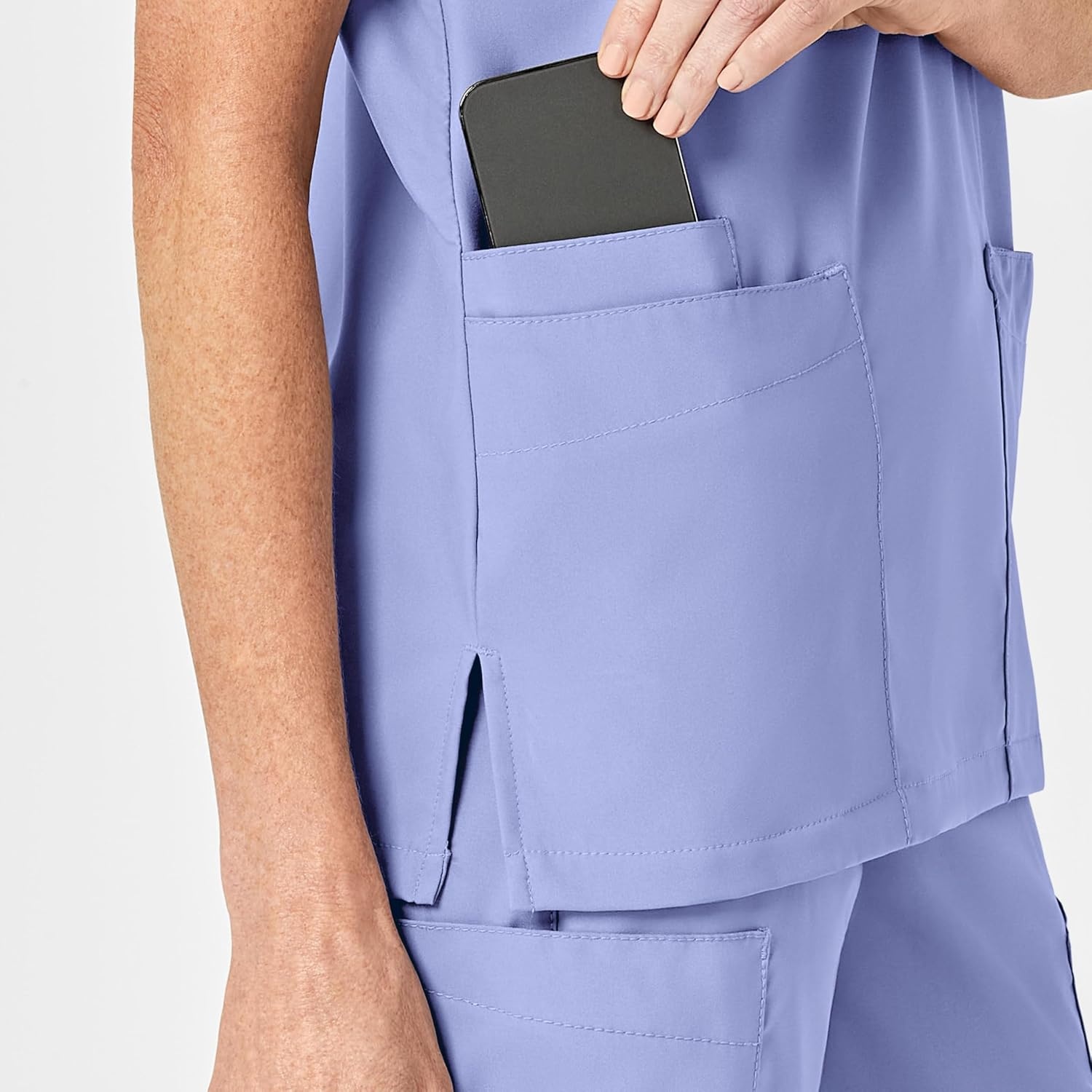 image:imageWink W123 Unisex 4 Pocket Utility Scrub TopCeil Blue