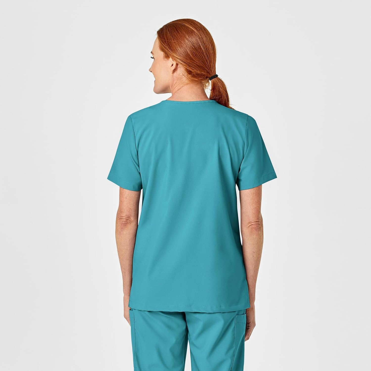image:imageWink W123 Unisex 4 Pocket Utility Scrub TopTeal Blue