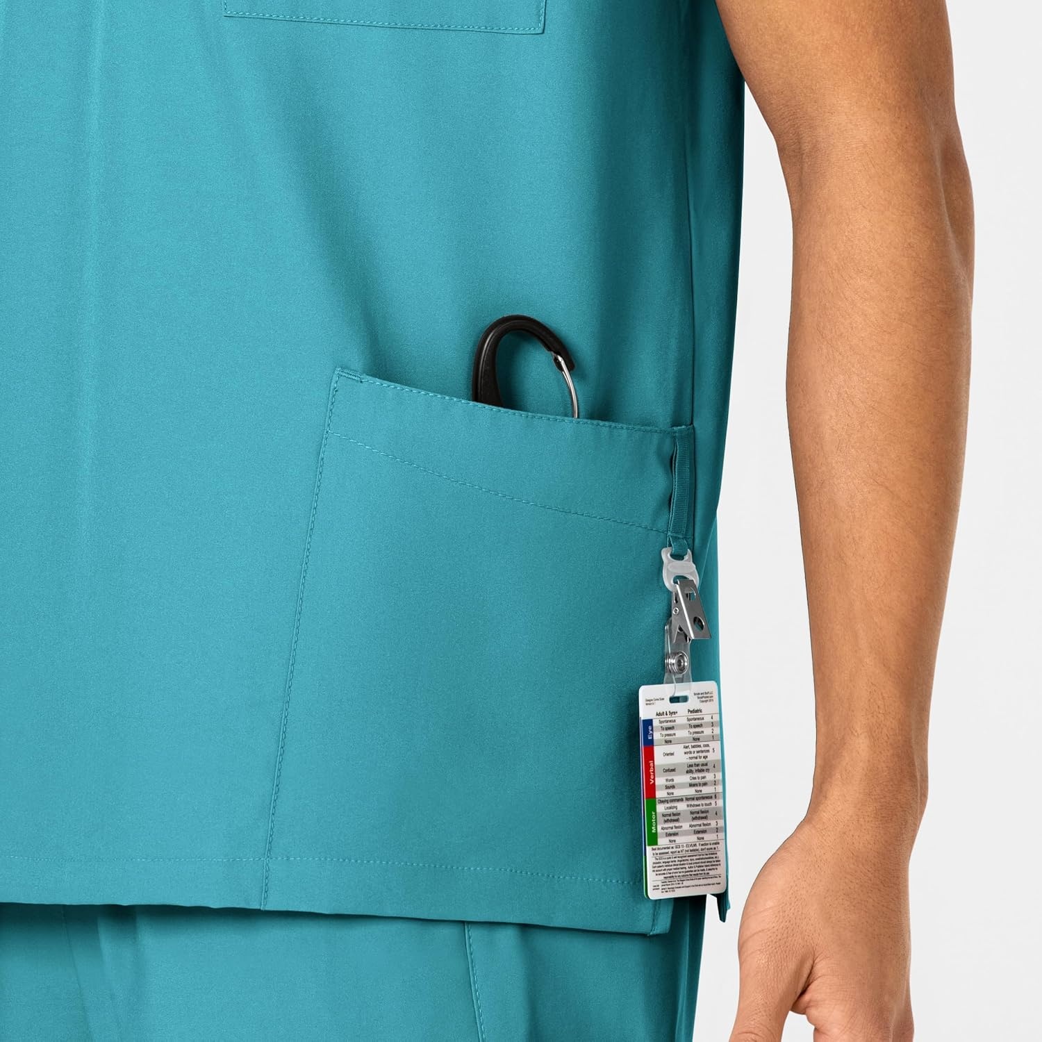 image:imageWink W123 Unisex 4 Pocket Utility Scrub TopTeal Blue