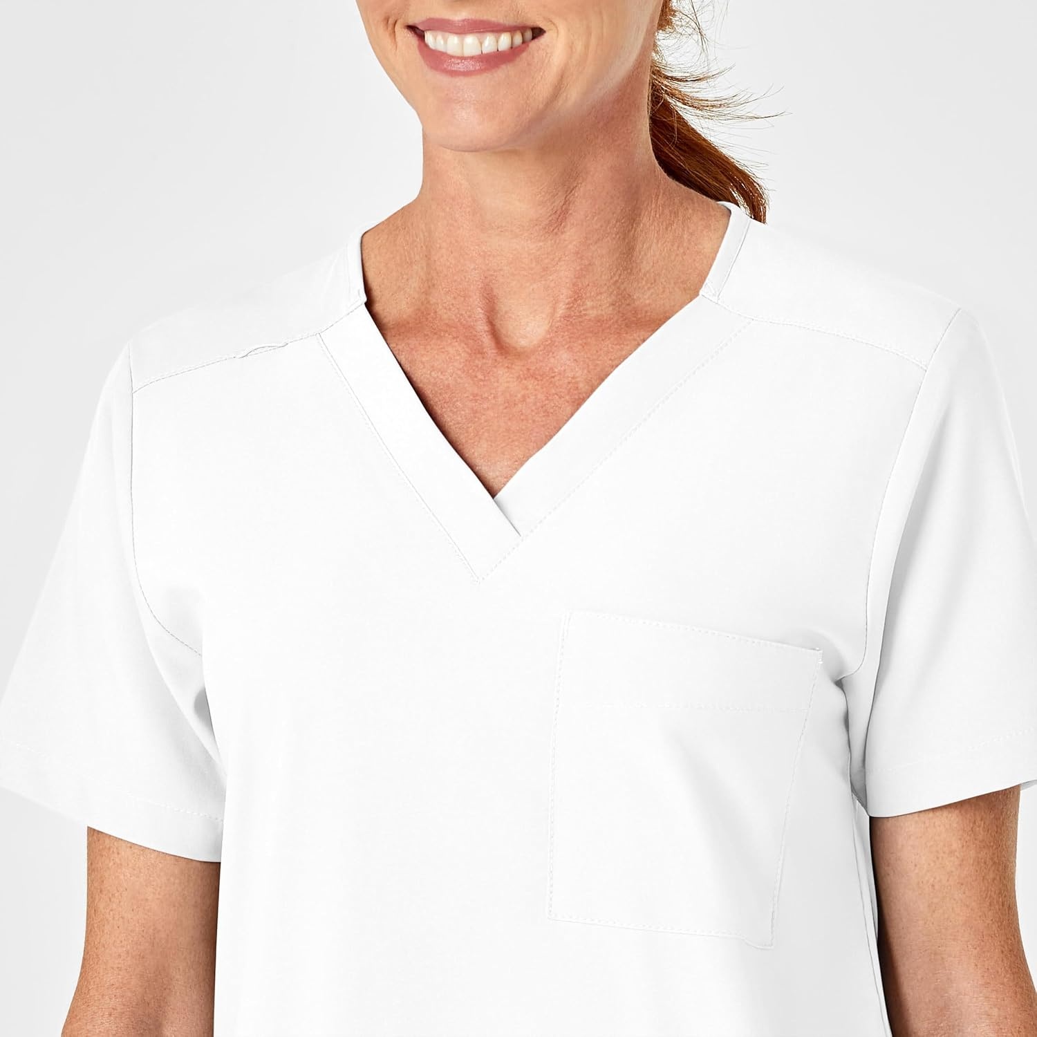 image:imageWink W123 Unisex 4 Pocket Utility Scrub TopWhite