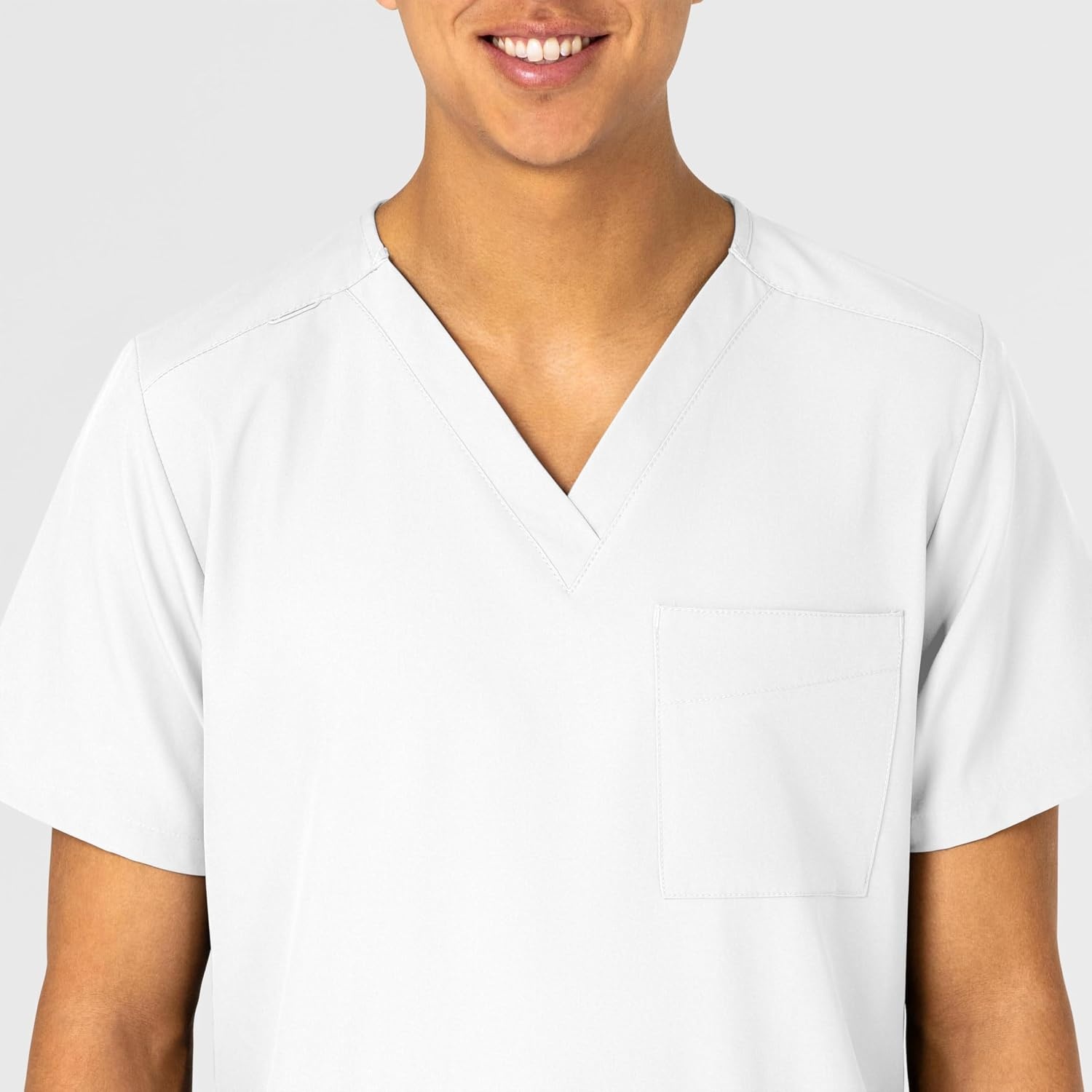 image:imageWink W123 Unisex 4 Pocket Utility Scrub TopWhite