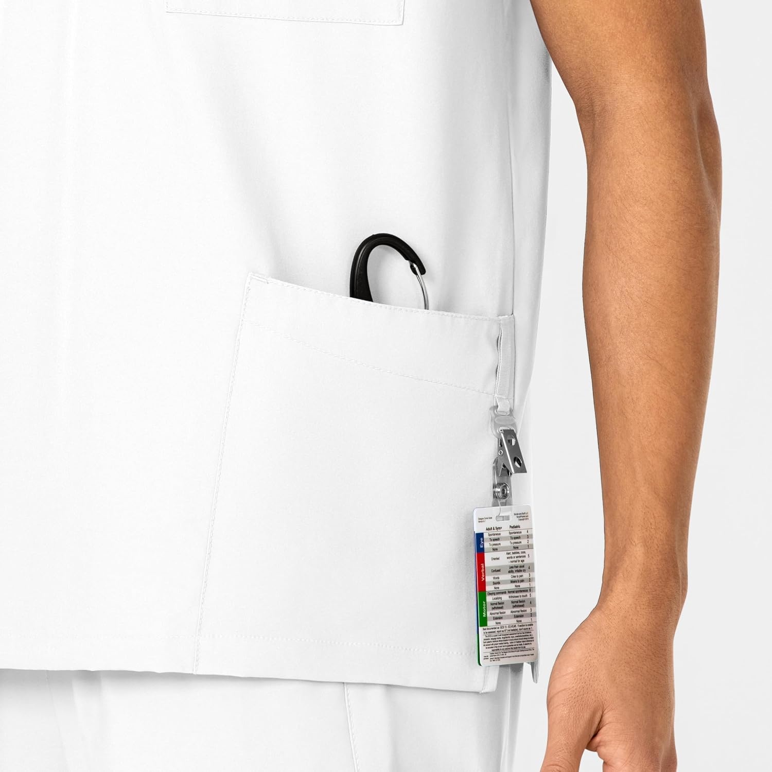 image:imageWink W123 Unisex 4 Pocket Utility Scrub TopWhite