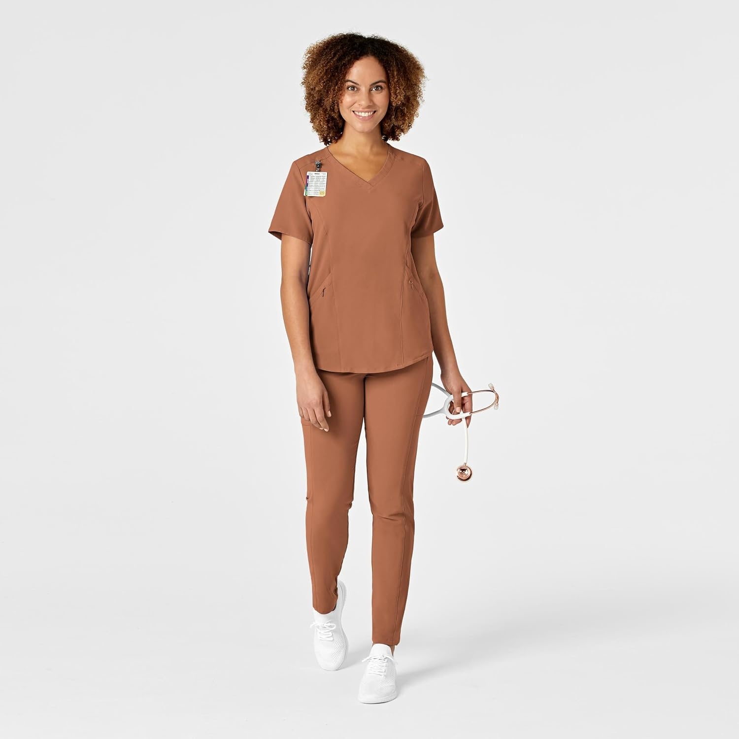 image:imageWink Womens Womens VNeck Scrub TopClay