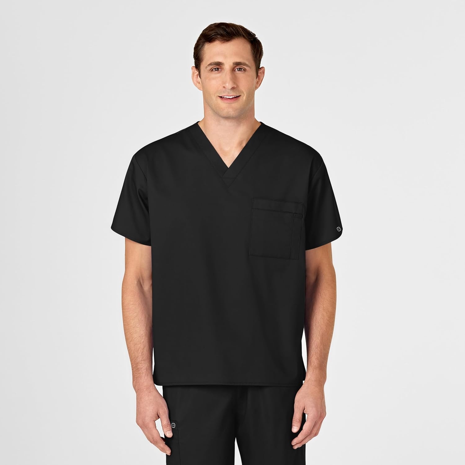 image:imageWink WonderWORK Unisex VNeck Scrub TopBlack