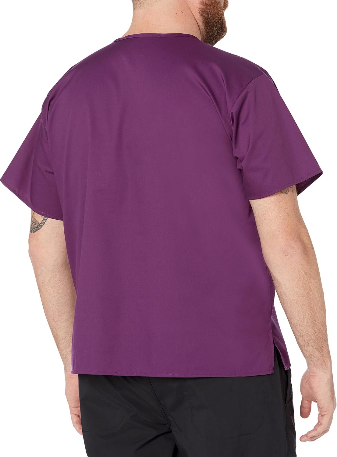 image:imageWink WonderWORK Unisex VNeck Scrub TopEggplant