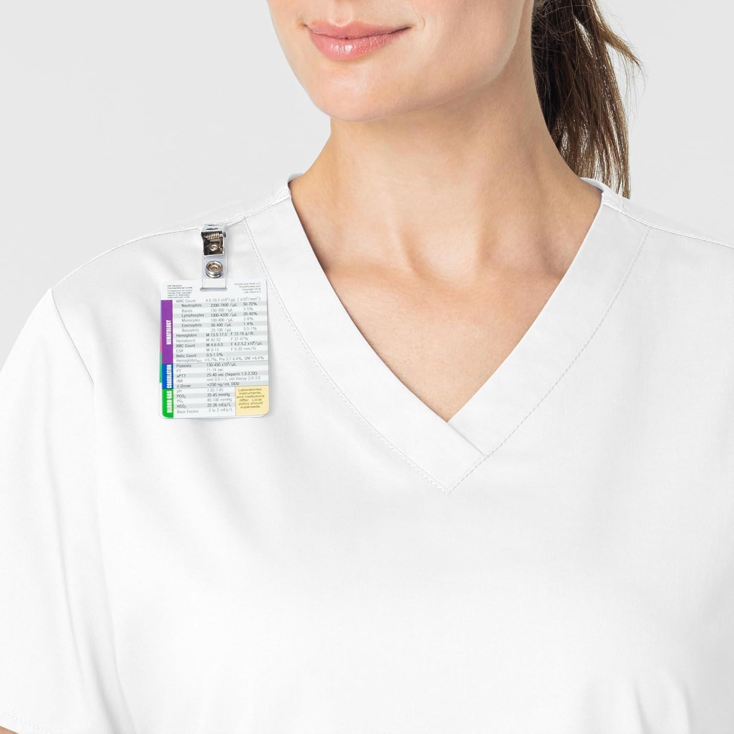 image:imageWink WonderWORK Womens VNeck Scrub Top White 3XL