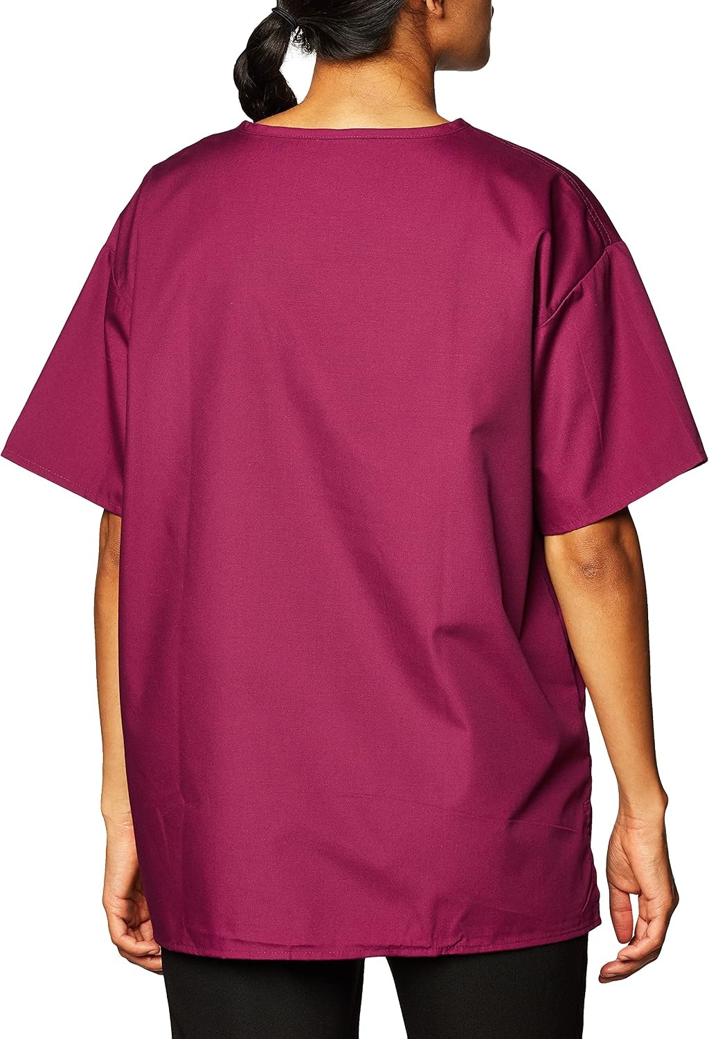 image:imageWonderWink The Alpha Unisex VNeck Scrub Top Wine Small