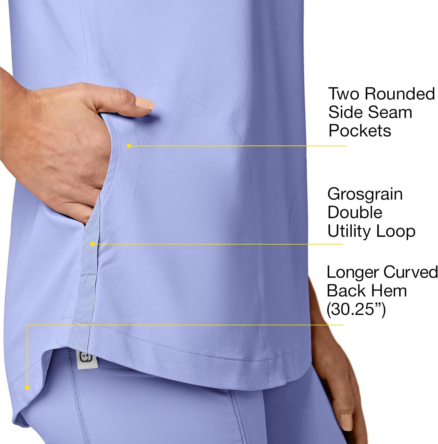 image:imageWonderWink Womens Scrub TopCeil Blue