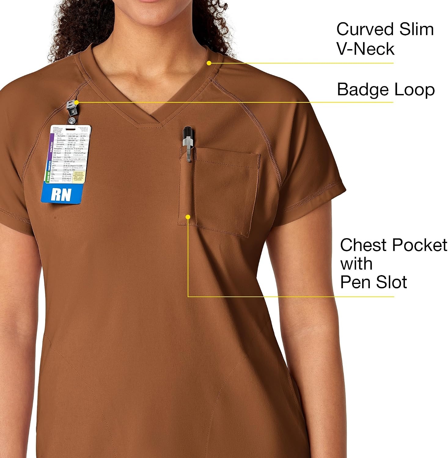 image:imageWonderWink Womens Scrub TopChai