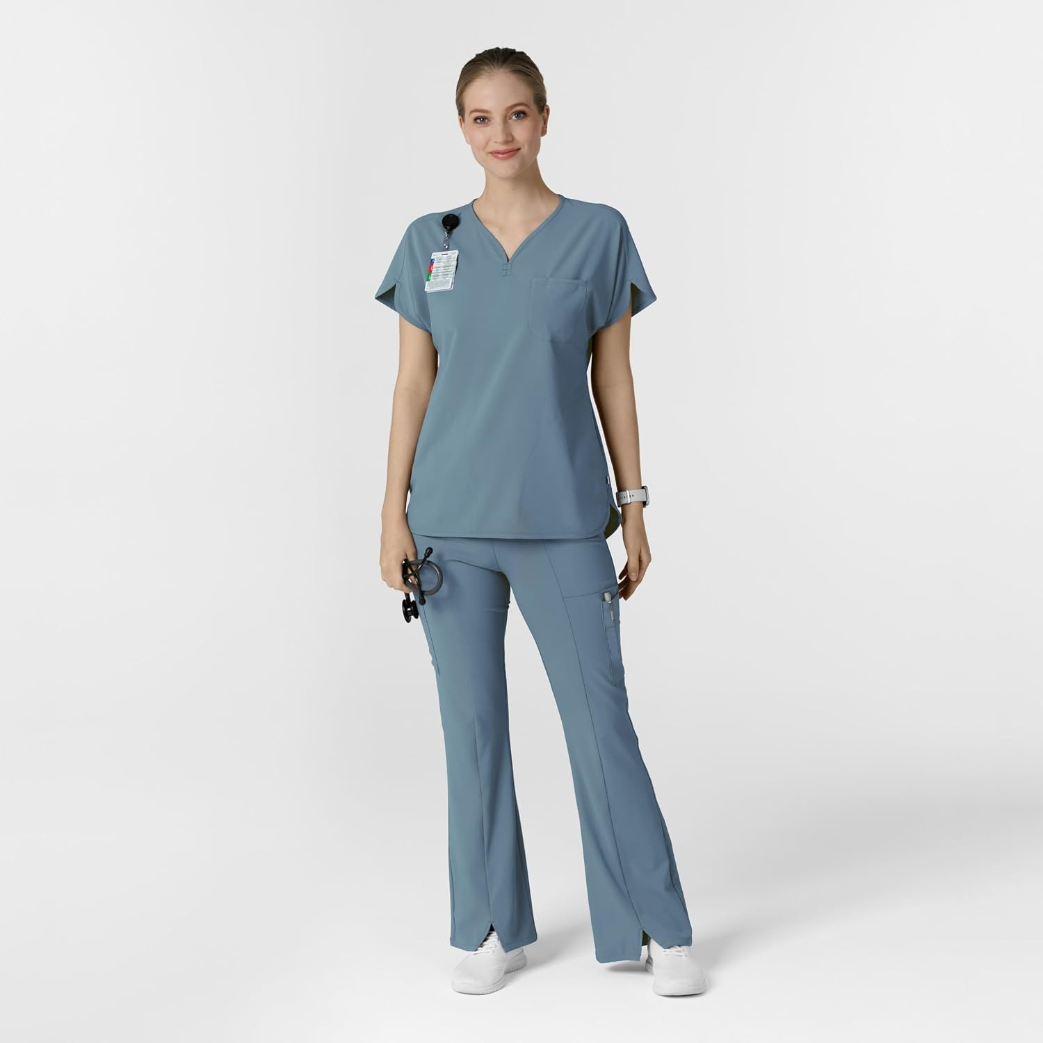image:imageWonderWink Womens Scrub TopElemental Blue