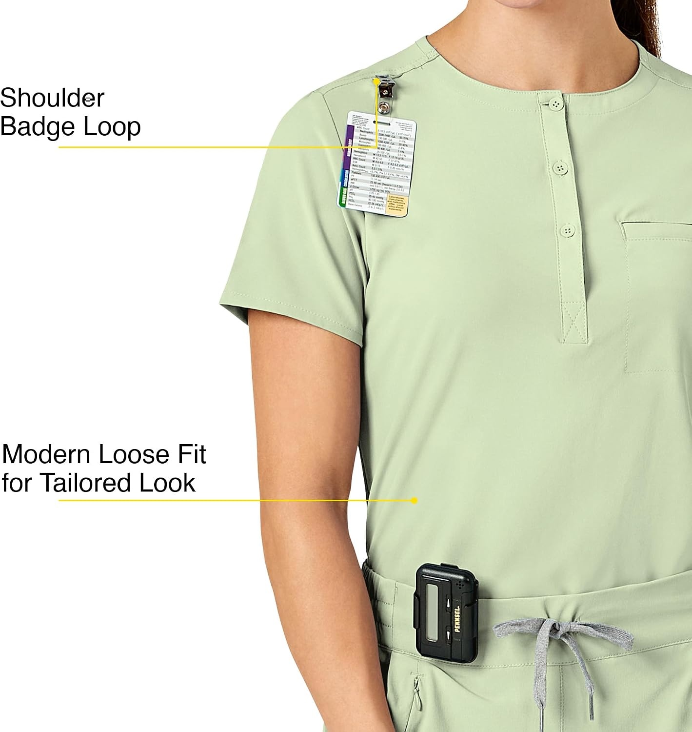 image:imageWonderWink Womens Scrub TopFresh Mint