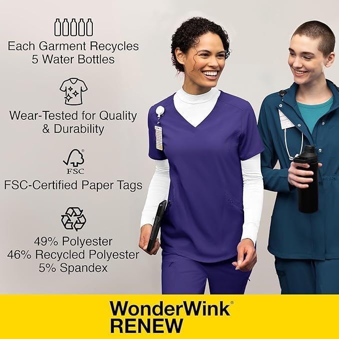 image:imageWonderWink Womens Scrub TopGrape