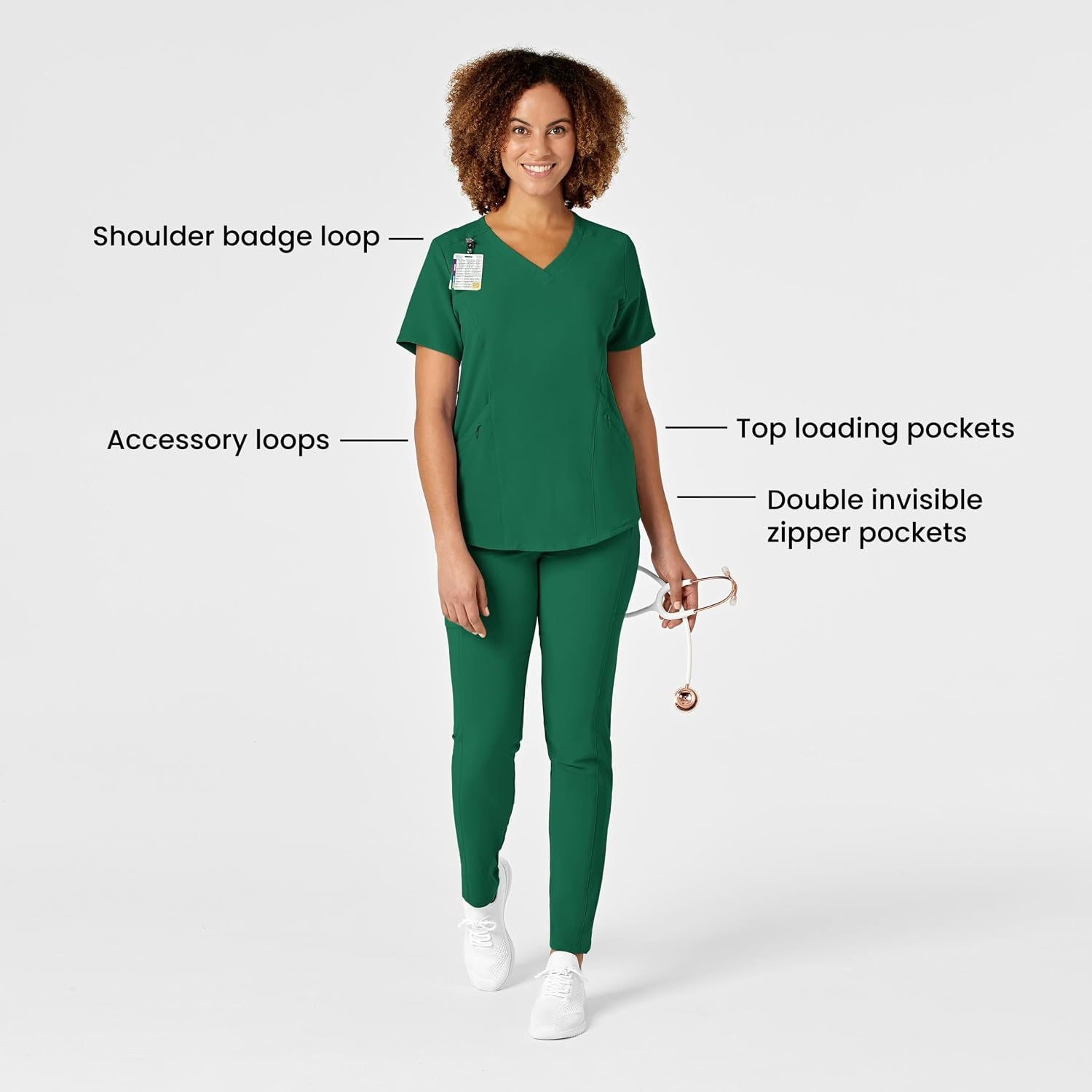 image:imageWonderWink Womens Scrub TopHunter