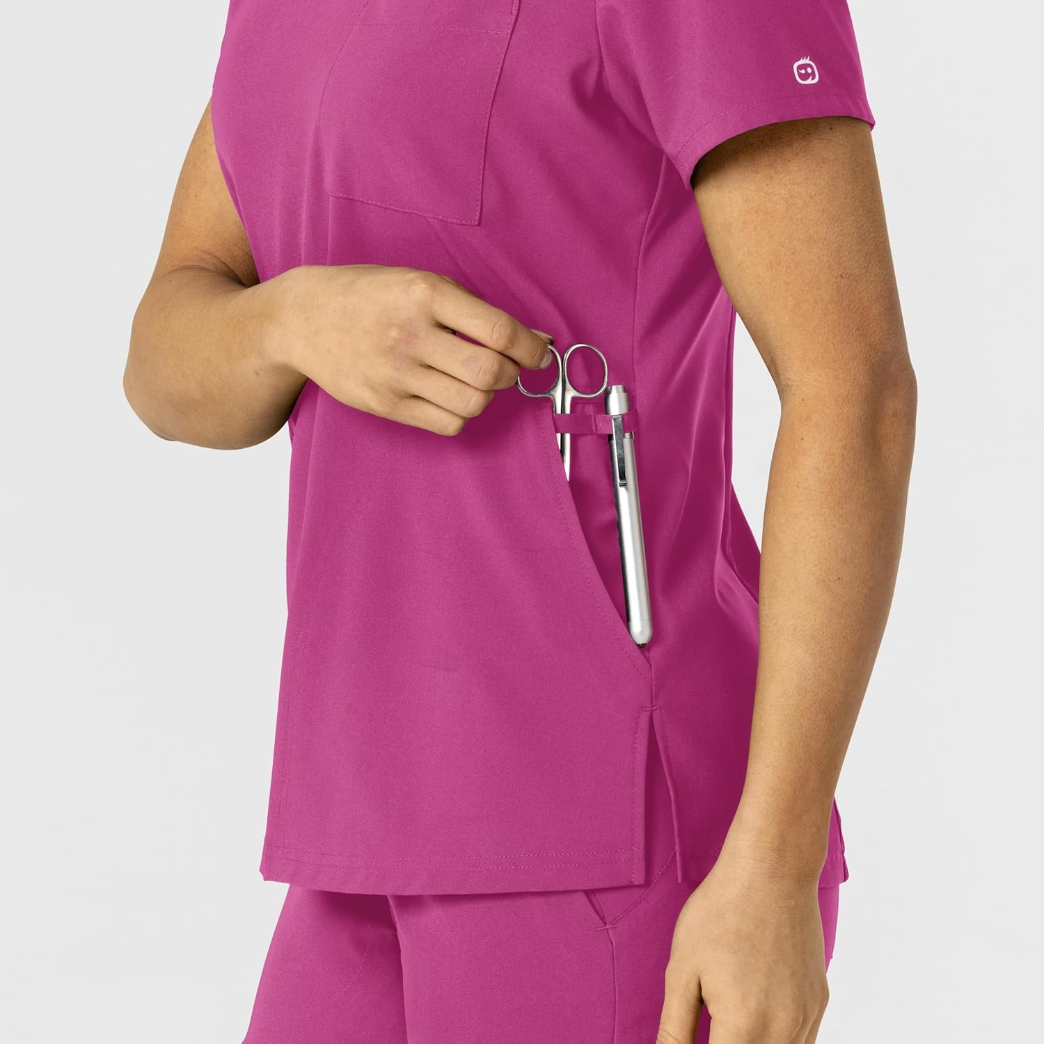image:imageWonderWink Womens Scrub TopRaspberry