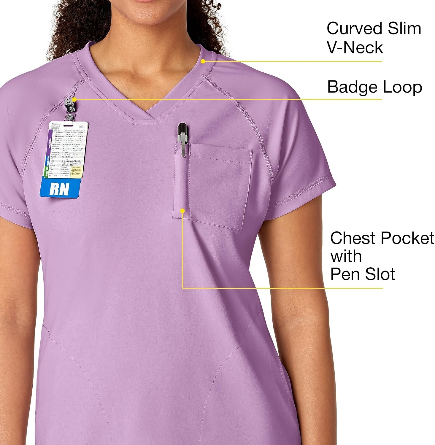 image:imageWonderWink Womens Scrub TopViolet Tulle