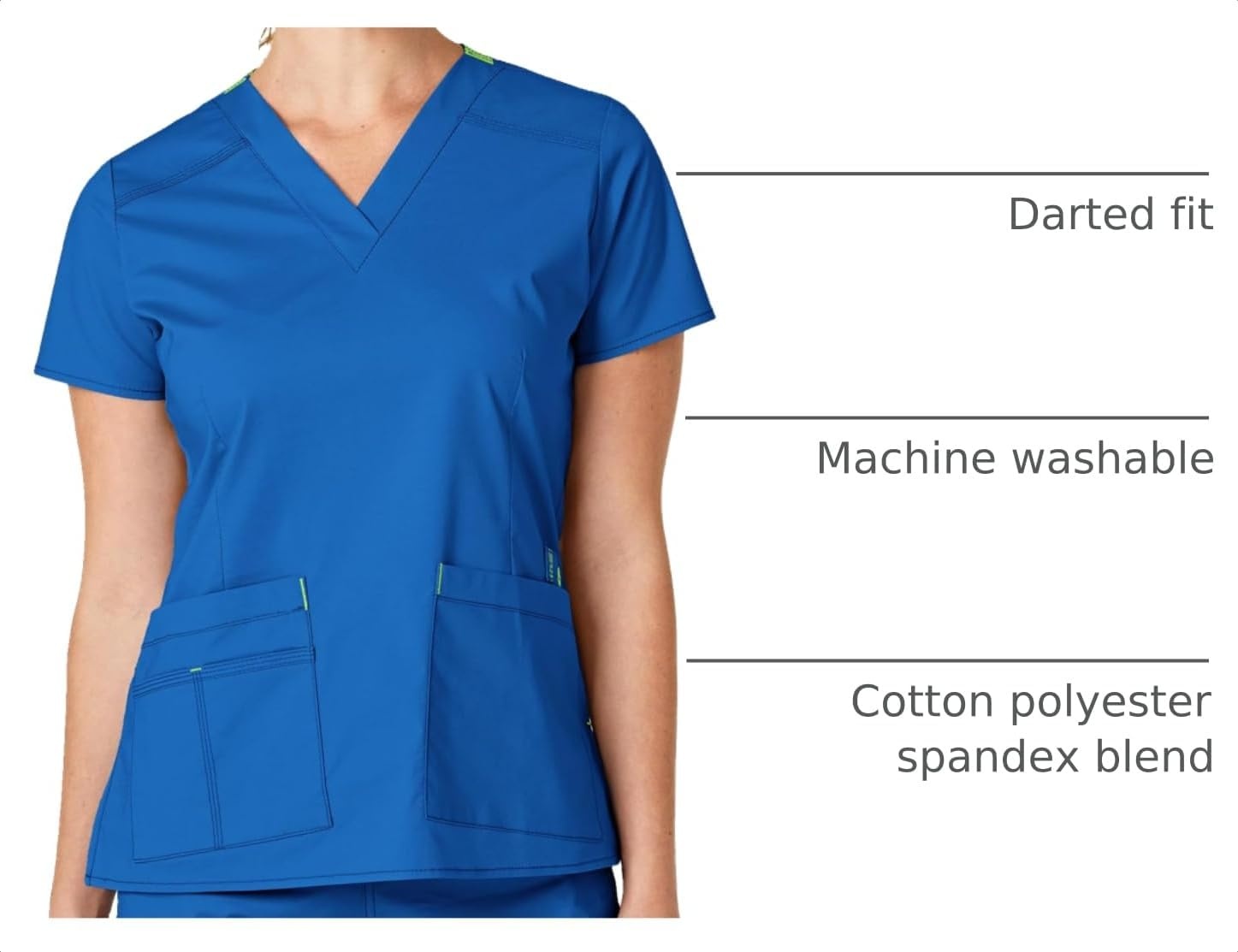 image:imageWonderWink Womens Wonderflex Verity Scrub Top Royal Large