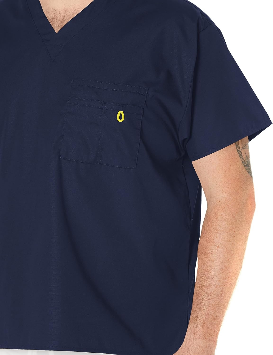 image:imageWonderWink unisexadult Big The Alpha Unisex VNeck Scrub Top Navy 4XLarge