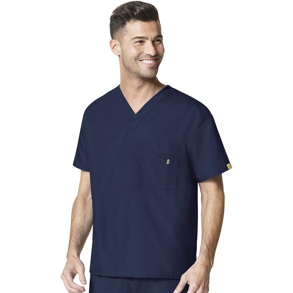 image:imageWINK Origins AlphaUnisex VNeck Scrub Top Navy 2XL