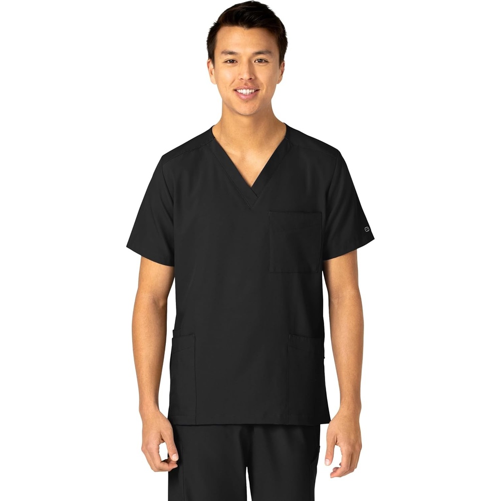 image:imageWink W123 Unisex 4 Pocket Utility Scrub TopBlack