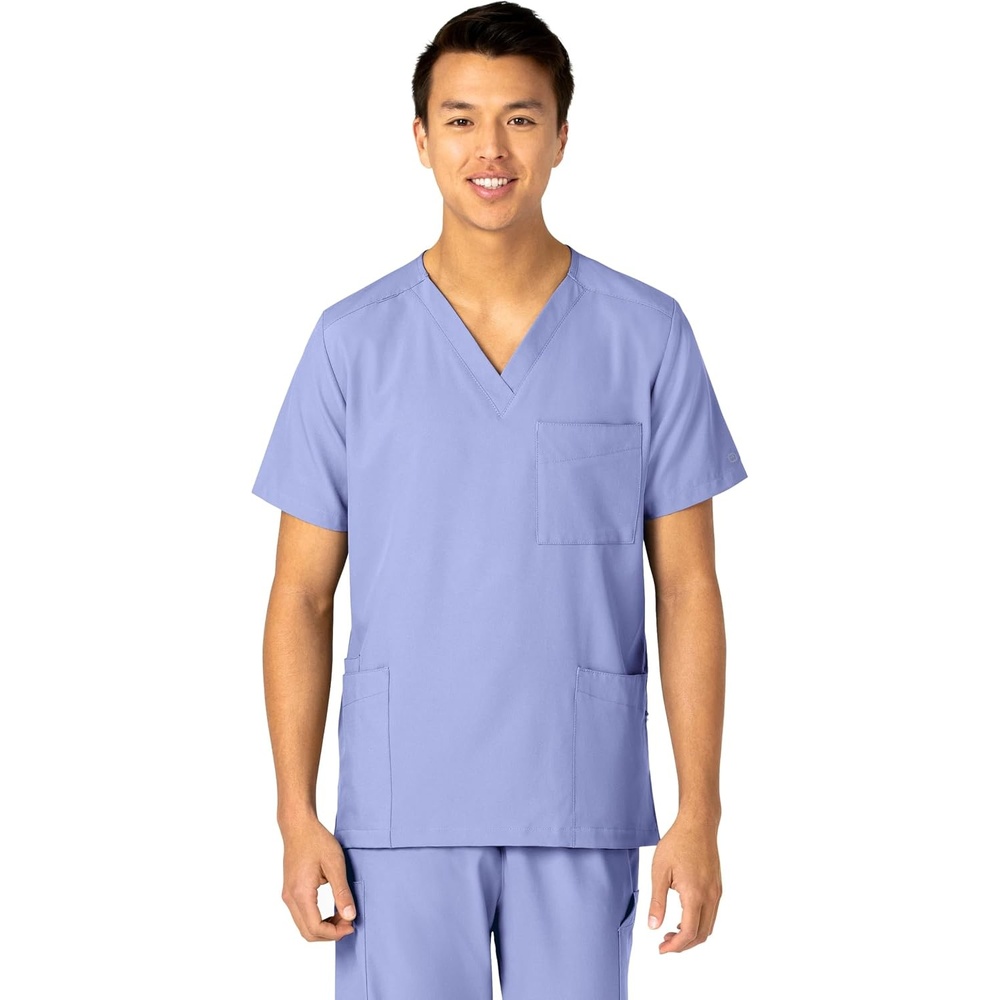 image:imageWink W123 Unisex 4 Pocket Utility Scrub TopCeil Blue