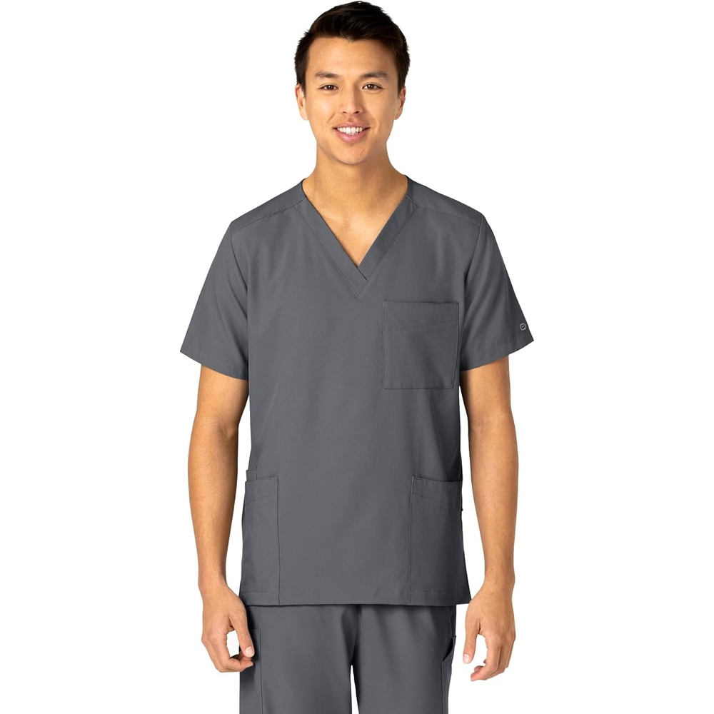 image:imageWink W123 Unisex 4 Pocket Utility Scrub TopPewter