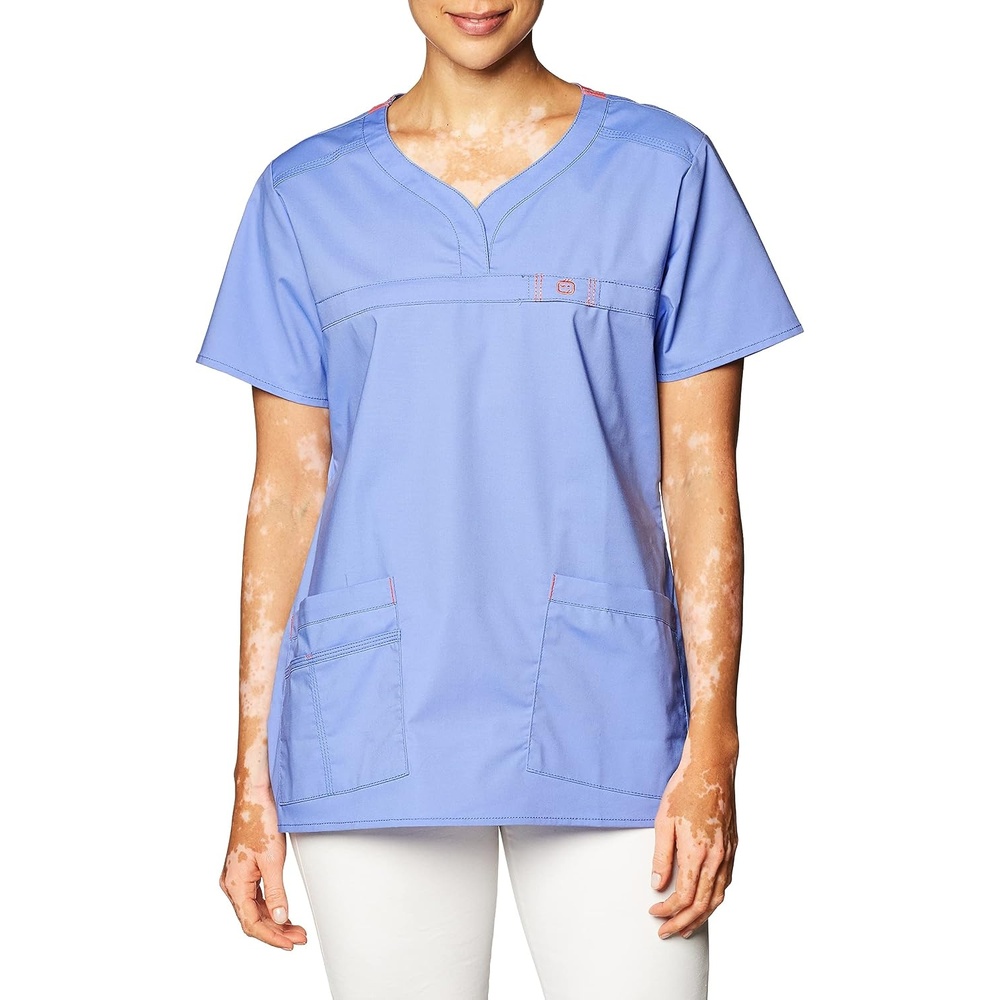 image:imageWink Womens Wonderflex Patience Womens Scrub TopCeil Blue