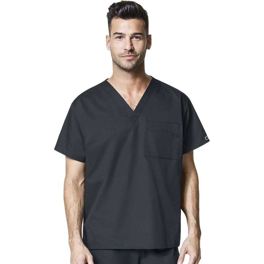 image:imageWink WonderWORK Unisex VNeck Scrub TopPewter
