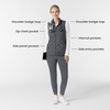 WINK Layers Women’s Quilted Scrub Vest(Pewter)