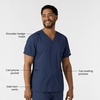 Wink Boundless Unisex V-Neck Scrub Top(Navy)