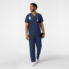 Wink Boundless Unisex V-Neck Scrub Top(Navy)