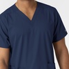 Wink Boundless Unisex V-Neck Scrub Top(Navy)