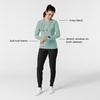 Wink Layers Women’s Watch Window Long Sleeve Underscrub Top(Sky Blue Heather)