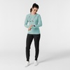 Wink Layers Women’s Watch Window Long Sleeve Underscrub Top(Sky Blue Heather)