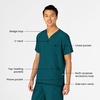 Wink W123 Unisex 4 Pocket Utility Scrub Top(Caribbean Blue)