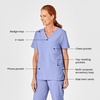 Wink W123 Unisex 4 Pocket Utility Scrub Top(Ceil Blue)