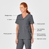 Wink W123 Unisex 4 Pocket Utility Scrub Top(Pewter)