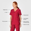 Wink W123 Unisex 4 Pocket Utility Scrub Top(Red)