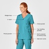 Wink W123 Unisex 4 Pocket Utility Scrub Top(Teal Blue)