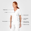 Wink W123 Unisex 4 Pocket Utility Scrub Top(White)