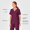 Wink W123 Unisex 4 Pocket Utility Scrub Top(Wine)