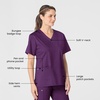 Wink Women’s Women’s V-Neck Scrub Top(Eggplant)