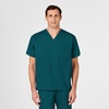 Wink WonderWORK Unisex V-Neck Scrub Top(Caribbean Blue)